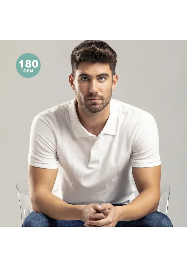 Polo Bartel Blanco Tallas: S, M, L, XL, XXL