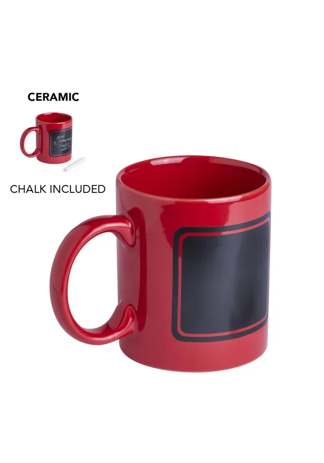 Taza Dariel 370 ml. Presentación Individual. Tiza Incluida