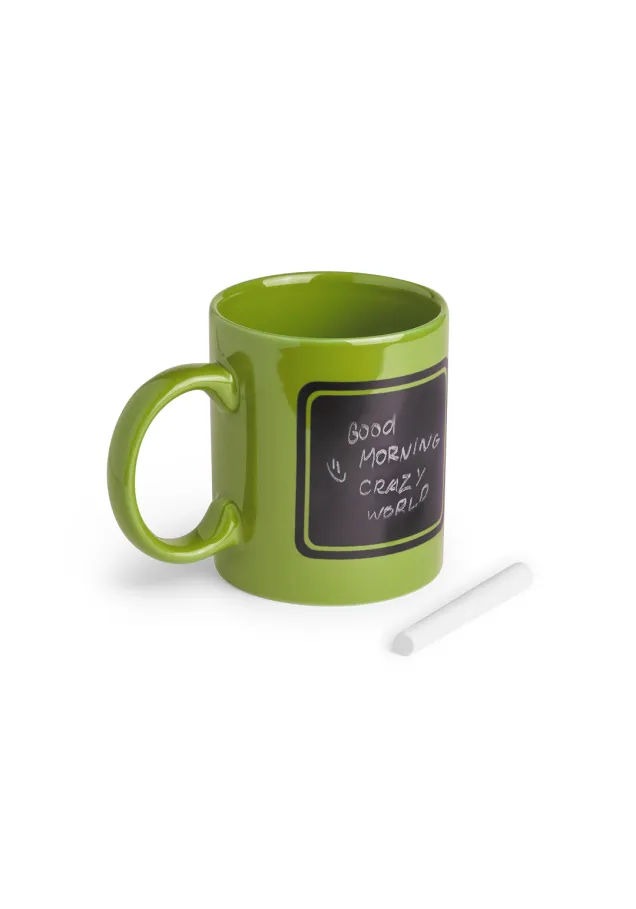 Taza Dariel 370 ml. Presentación Individual. Tiza Incluida