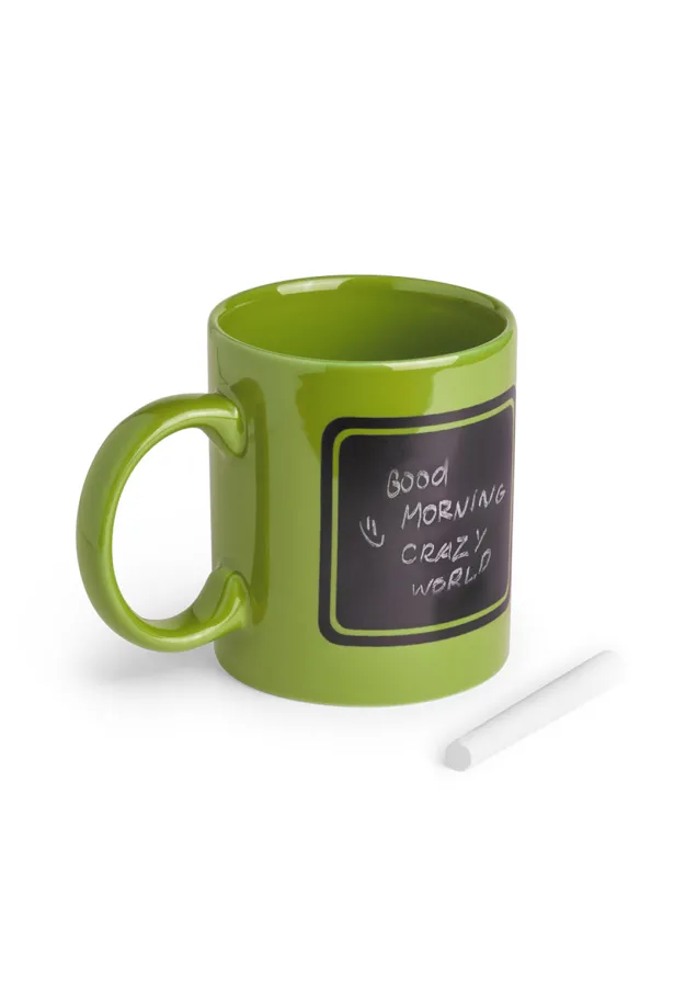 Taza Dariel 370 ml. Presentación Individual. Tiza Incluida