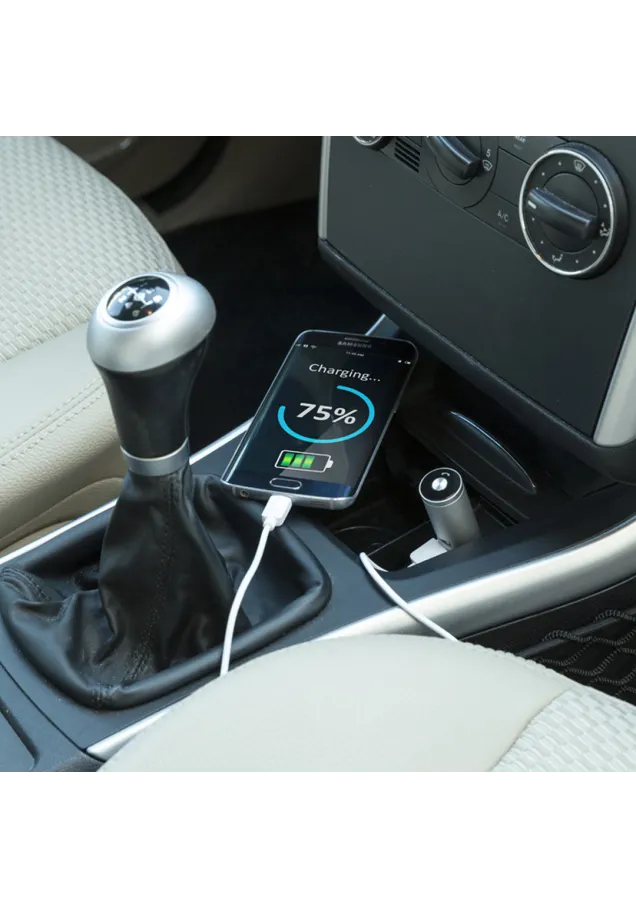 Cargador Auricular Lacoust Conexión Bluetooth. 2 Salidas USB. 2100 mA