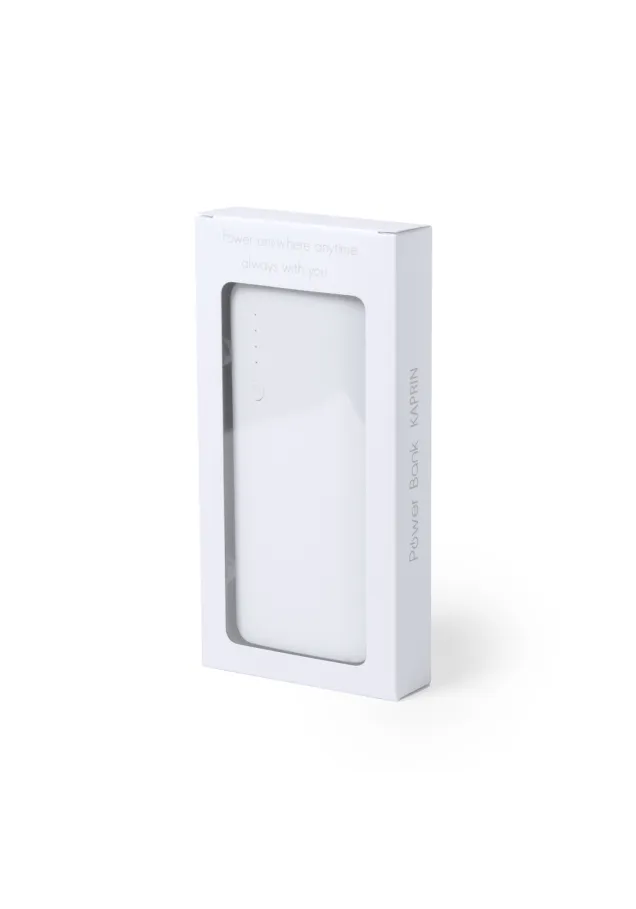 Power Bank Kaprin 1 Led. 10000 mAh. 3 Salidas USB. Entrada Micro USB. Cable No Incluido