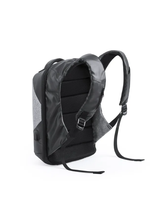 Mochila Antirrobo Biltrix Conexión USB. Bolsillo Acolchado para Portátil y Tablet. Parte Trasera y Cintas Acolchadas