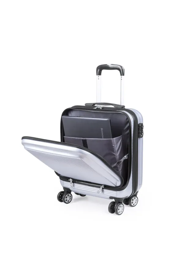 Trolley Kleintor Rígido. 4 Ruedas Giratorias. Bolsillo Acolchado para Portátil. Cierre Seguridad TSA Incluido