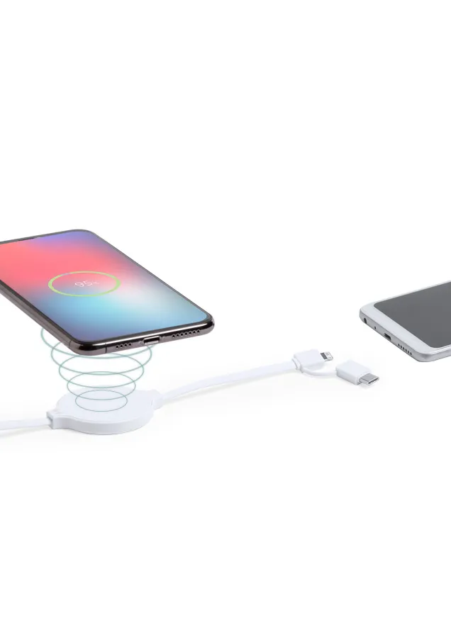 Cargador Pikat Inalámbrico. Conexión Micro USB, Tipo C y Lightning