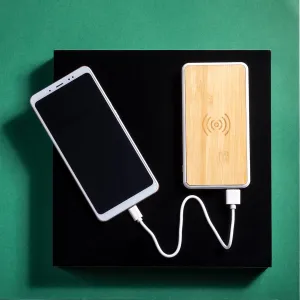 Power Bank Dickens Inalámbrico. 8000 mAh. 2 Salidas USB. Entrada Micro USB y Tipo C. Cable Incluido