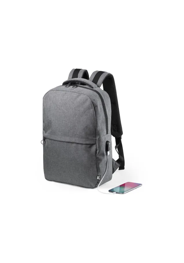 Mochila Konor Conexión USB. Bolsillo Acolchado para Portátil y Tablet. Parte Trasera y Cintas Acolchadas