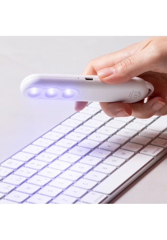 Lámpara Esterilizadora UV Nurek Luz Ultravioleta. Recargable USB. Cable Incluido