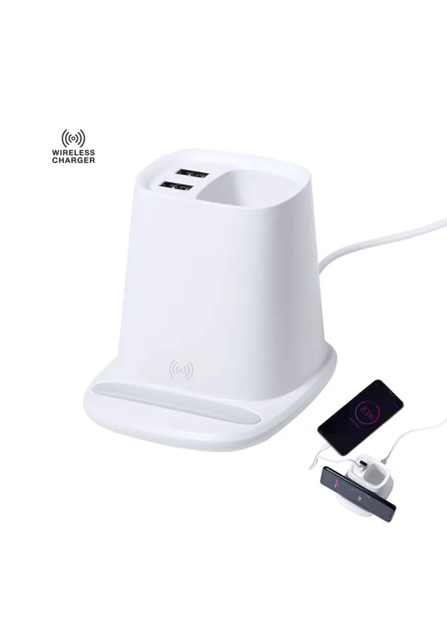 Lapicero Multifunción Pekon Inalámbrico. 2 Salidas USB 2000 mA. 1 Puerto USB 2.0. Cable Incluido