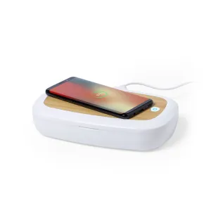 Caja Esterilizadora UV Cargador Strey Inalámbrico. Luz Ultravioleta. Conexión USB. Cable Incluido