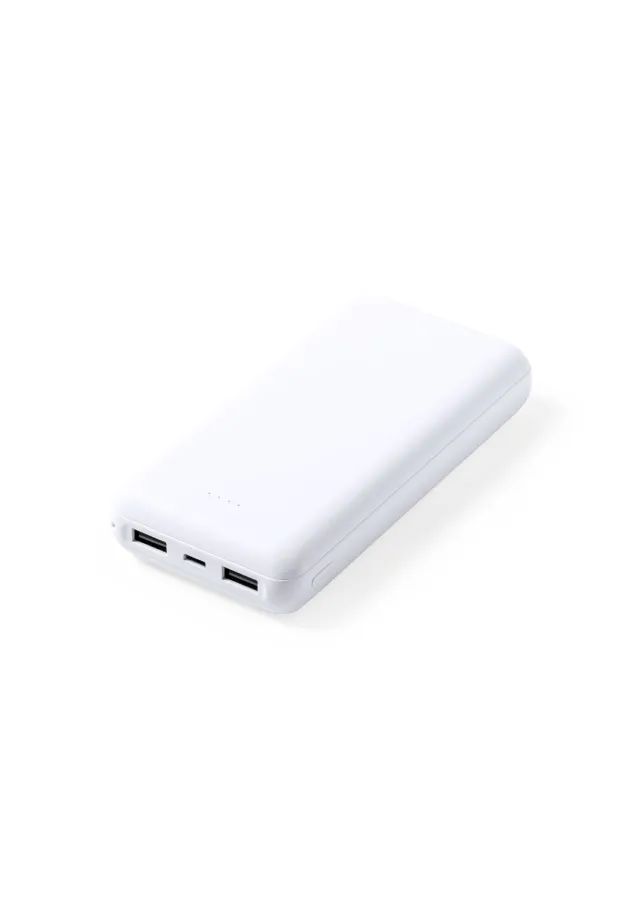 Power Bank Kiubert 20000 mAh. 2 Salidas USB y 1 Tipo C. Entrada Tipo C