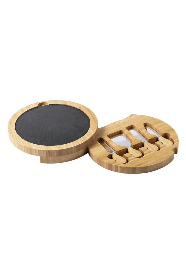 Set Quesos Pomel 5 Piezas. Tabla Pizarra Incluida