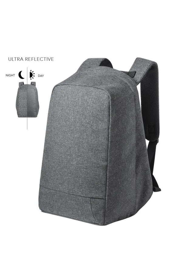 Mochila Antirrobo Quasar Reflectante. Bolsillo Acolchado para Portátil y Tablet. Parte Trasera y Cintas Acolchadas