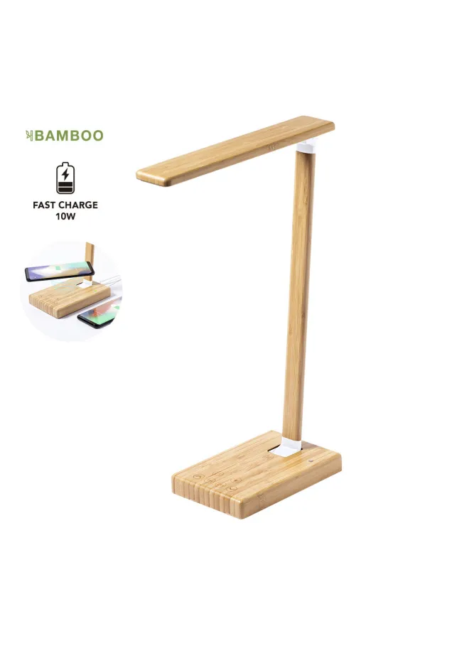 Lámpara Cargador Sleya 25 Ledes. 3 Posiciones de Luz. Intensidad de Luz Regulable. Conexión USB. Inalámbrico 10W. Plegable