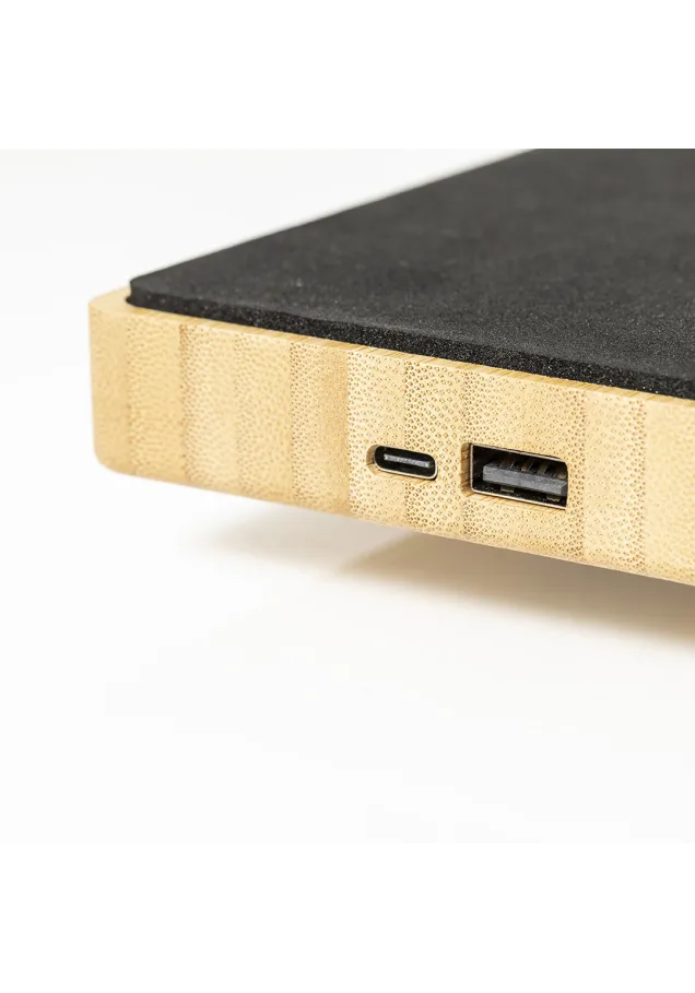 Lámpara Cargador Sleya 25 Ledes. 3 Posiciones de Luz. Intensidad de Luz Regulable. Conexión USB. Inalámbrico 10W. Plegable