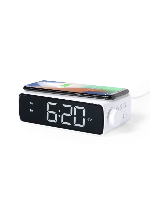 Reloj Multifunción Fabirt Inalámbrico 10W. 36 Ledes. Intensidad de Luz Regulable. Conexión USB