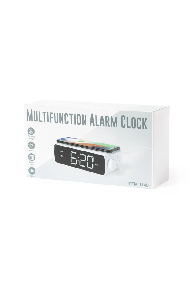 Reloj Multifunción Fabirt Inalámbrico 10W. 36 Ledes. Intensidad de Luz Regulable. Conexión USB