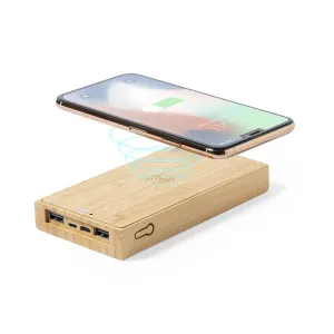 Power Bank Diuk Fsc Inalámbrico 5W. 10000 mAh. 2 Salidas USB. Entrada Micro USB y Tipo C