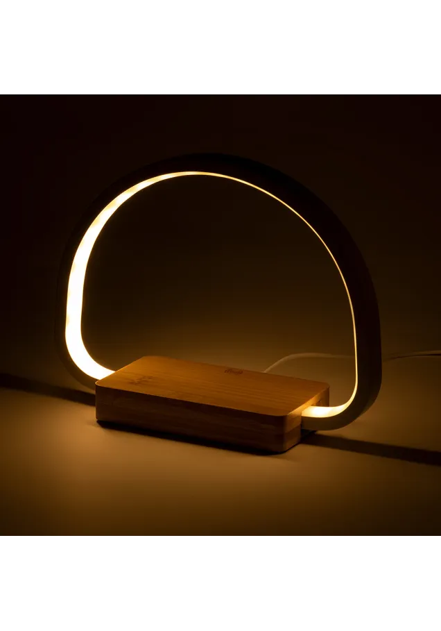 Lámpara Cargador Labrum 52 Ledes. 3 Posiciones de Luz. Intensidad de Luz Regulable. Conexión USB. Inalámbrico 10W. Salida USB. 1000 mA