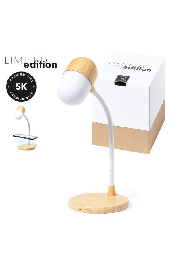 Lámpara Multifunción Lars 14 Ledes. Flexible. 3 Posiciones de Luz. Intensidad de Luz Regulable. Conexión Bluetooth. Potencia Sonido 3W. Conexión USB. Inalámbrico 10W