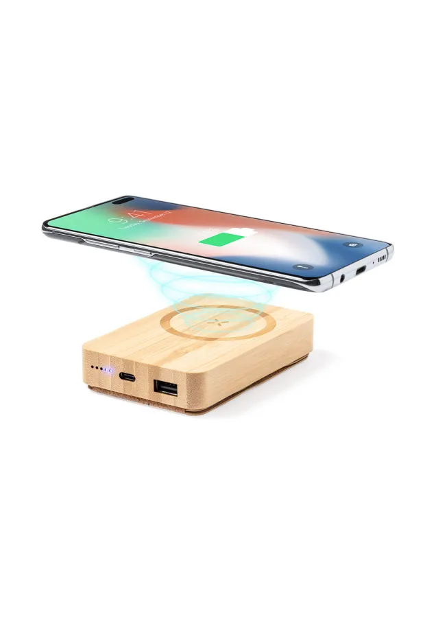 Power Bank Dobson Inalámbrico 15W. Magnético. 5000 mAh. Entrada Tipo C. 1 Salida USB y 1 Tipo C