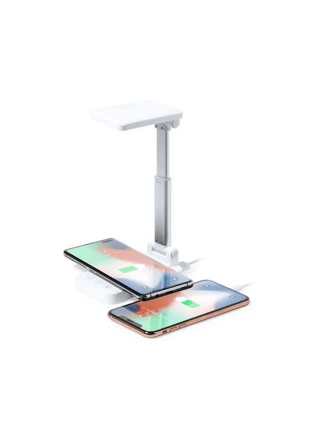 Lámpara Multifunción Cirgux Plegable. Altura Regulable. 3 Posiciones de Luz. Intensidad de Luz Regulable. Inalámbrico 10W. 3000 mAh. Entrada Tipo C. 1 Salida USB