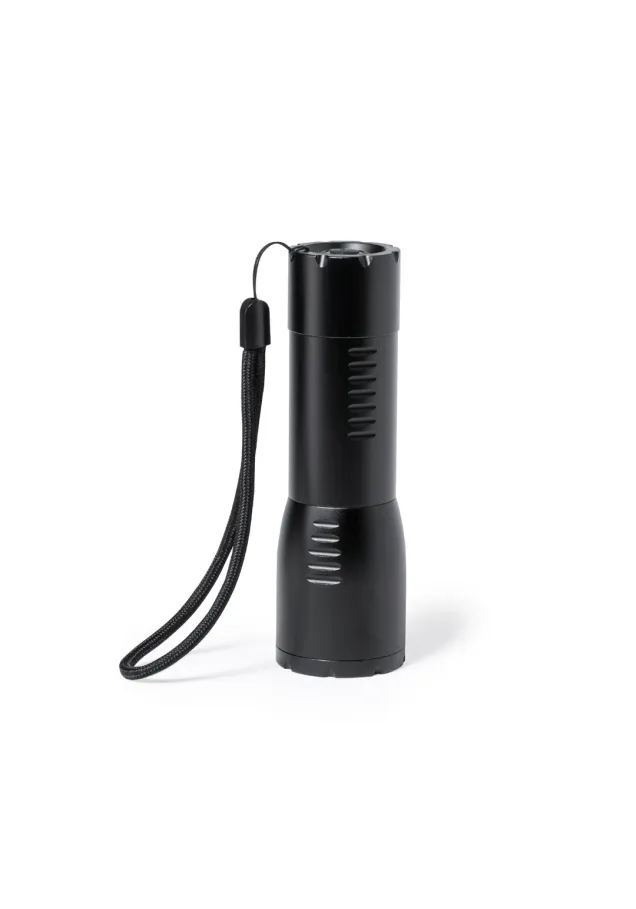 Linterna Gimax 1 Led. 200 Lúmenes. Zoom. 3 Posiciones de Luz, Fija e Intermitente. 3 Pilas AAA No Incluidas