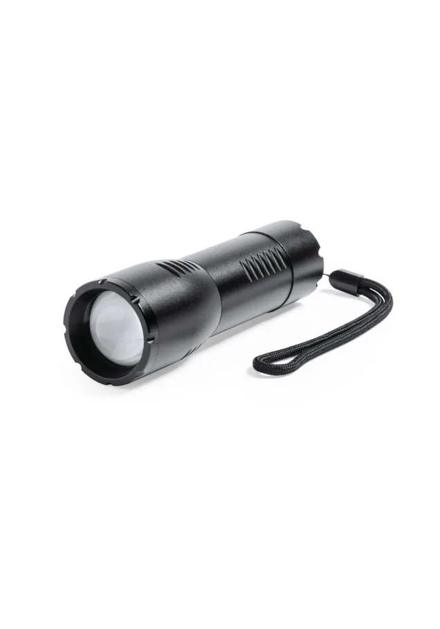 Linterna Gimax 1 Led. 200 Lúmenes. Zoom. 3 Posiciones de Luz, Fija e Intermitente. 3 Pilas AAA No Incluidas