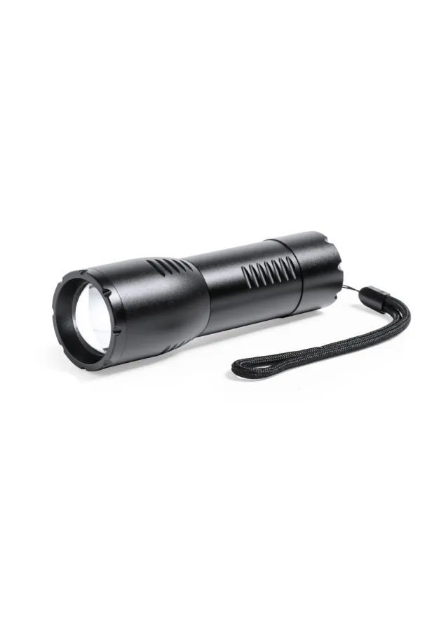 Linterna Gimax 1 Led. 200 Lúmenes. Zoom. 3 Posiciones de Luz, Fija e Intermitente. 3 Pilas AAA No Incluidas
