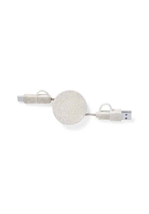 Cable Cargador Yarely Apto para transferir datos. Cable Extensible. Conexión Micro USB, Tipo C y Lightning 9V DC 2.1A