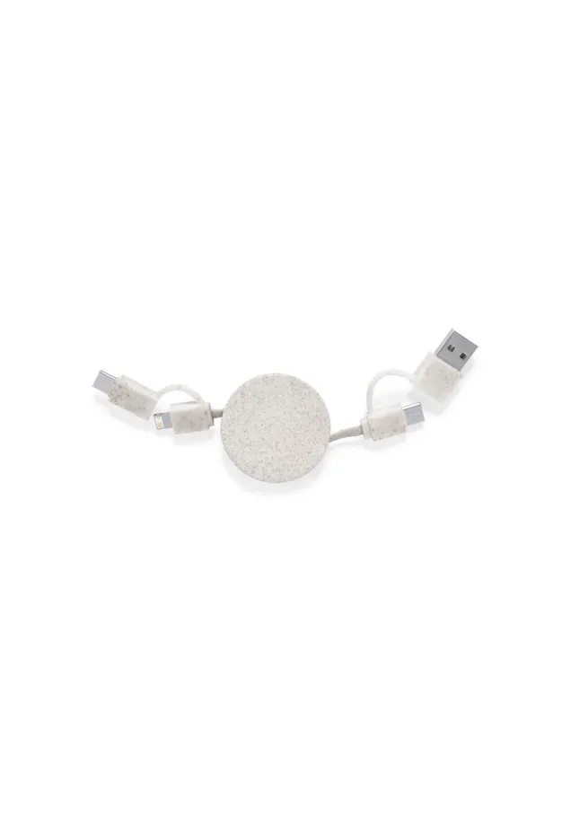 Cable Cargador Yarely Apto para transferir datos. Cable Extensible. Conexión Micro USB, Tipo C y Lightning 9V DC 2.1A