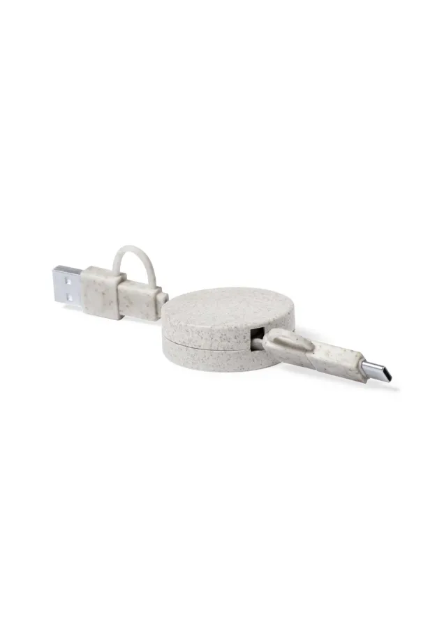 Cable Cargador Yarely Apto para transferir datos. Cable Extensible. Conexión Micro USB, Tipo C y Lightning 9V DC 2.1A