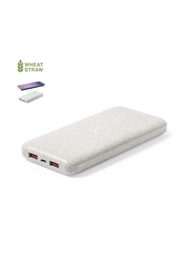 Power Bank Yendik Inalámbrico 10W. 8000 mAh. 2 Salidas USB y 1 Tipo C. Entrada Tipo C