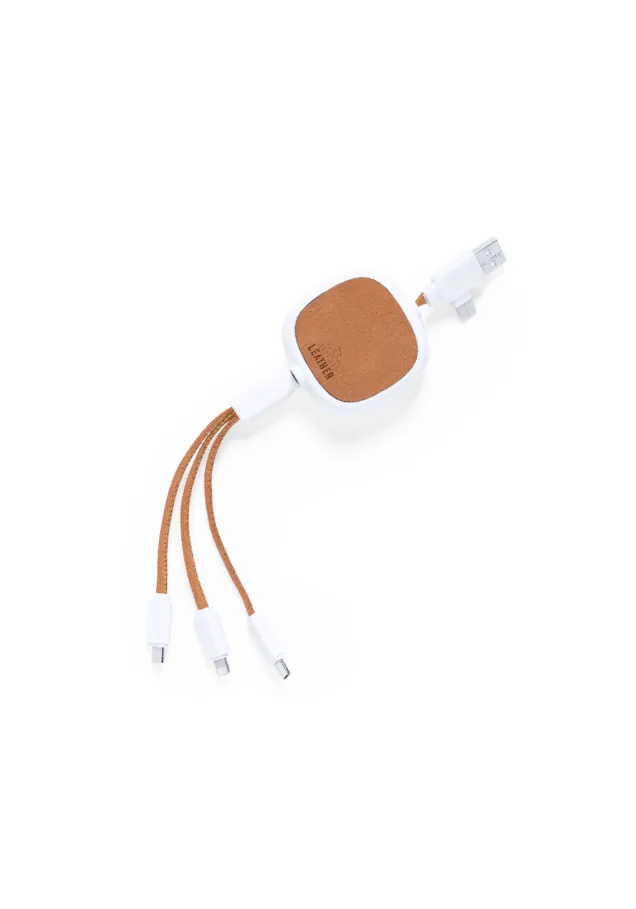 Cable Cargador Sherat RCS Cable Extensible. Conexión Micro USB, Tipo C y Lightning 5V DC 2.4A