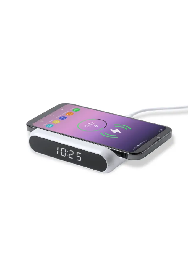 Reloj Cargador Thumal Inalámbrico 10W. Conexión USB