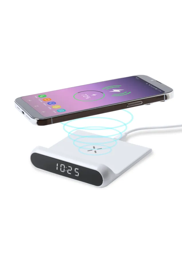 Reloj Cargador Thumal Inalámbrico 10W. Conexión USB