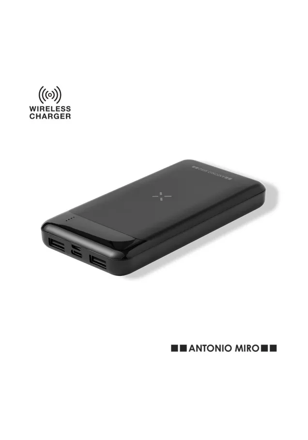 Power Bank Baliok Inalámbrico 5W. 5000 mAh. 2 Salidas USB y 1 Tipo C. Entrada Micro USB y Tipo C