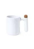 Taza Beverly 500 ml. Agitador Extensible Acero Inox/ Corcho Incluido Thumb