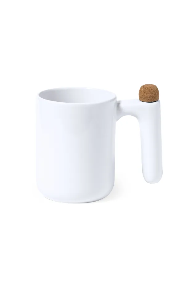 Taza Beverly 500 ml. Agitador Extensible Acero Inox/ Corcho Incluido